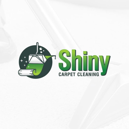 Rug logo with the title 'Bold logo concept for Shiny Carpet Cleaning'