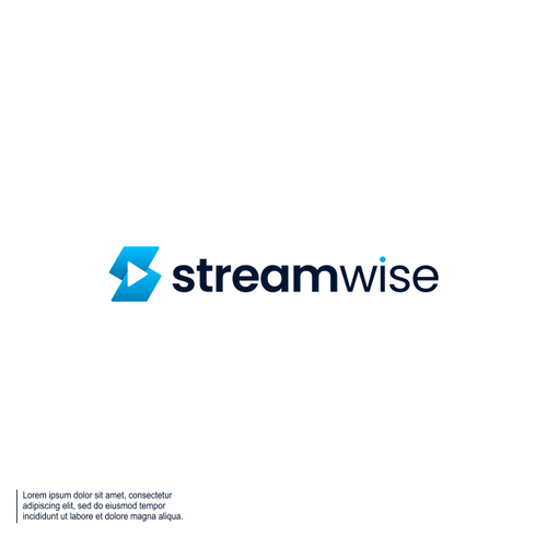 Streamer logo with the title 'Streamwise Logo Design'