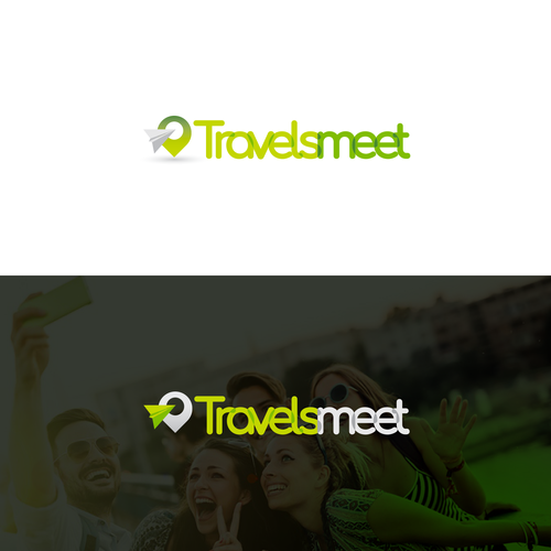 Travel agency logo with the title 'Logo Travelsmeet'