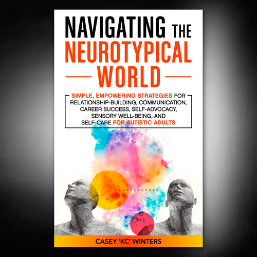 Watercolor book cover with the title 'eBook Cover to Support Adults with Autism and their Supporters'