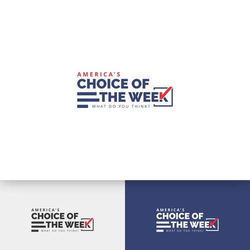 Check mark logo with the title 'Bold Logo for America's Choice of the Week'