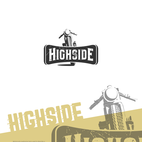 Motor design with the title 'Oldschool ride with the HIGHSIDE (bar)'