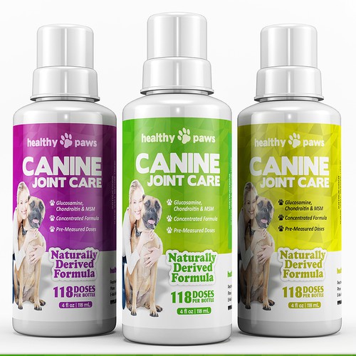 Animal label with the title 'Label for pet supplement'