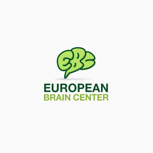 Brain brand with the title 'Lettermark logo for European Brain Center'