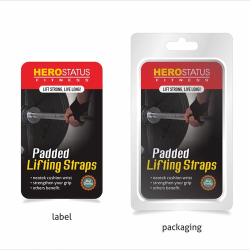 Fitness packaging with the title 'label for fitness utility'