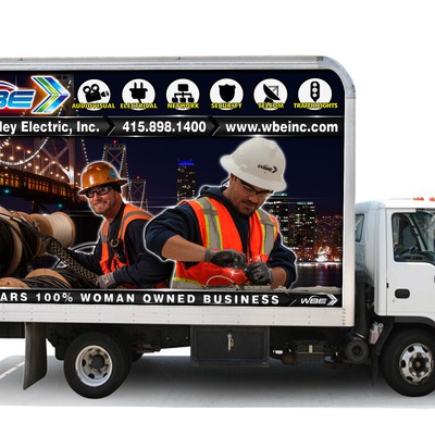 Creative wrap design for a Box Truck for W. Bradley Electric, Inc.
