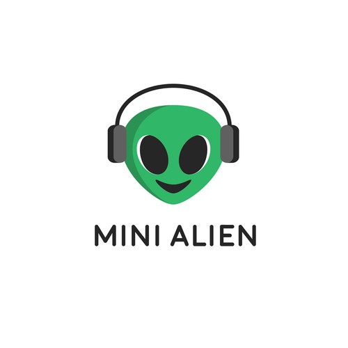 green alien head logo