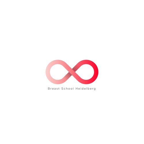 Breast cancer logo with the title '"Breast School Heidelberg" logo'