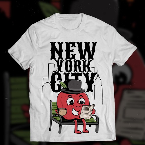 Newspaper design with the title 'Funny apple'