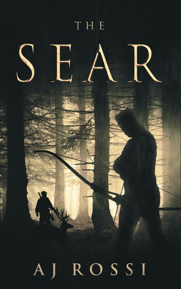 Thriller book cover with the title 'The Sear'