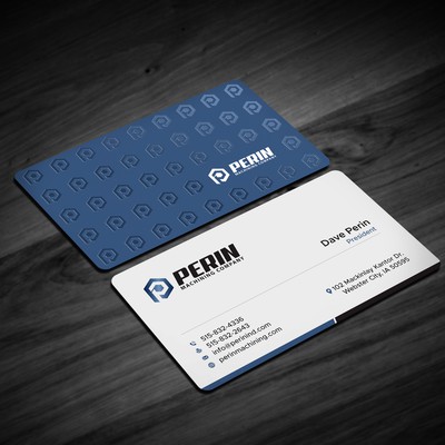 1-1 project for Perin Machining Company Business Cards