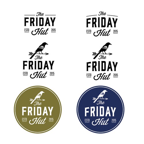 House logo with the title 'rustic/vintage logo for the artist run clothing and decor shop'