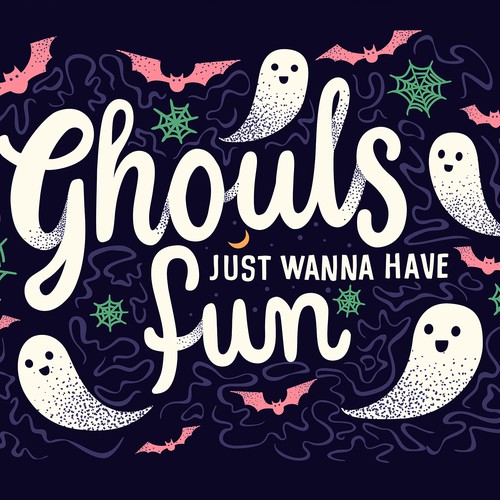 Halloween artwork with the title 'Halloween Glass Design Concept'