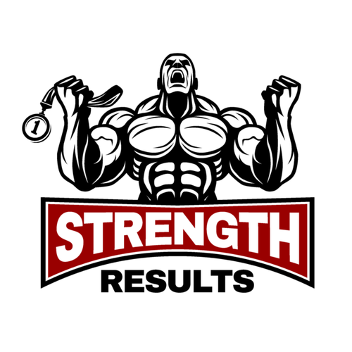 Achievement logo with the title 'Powerful Logo for Strength Results'