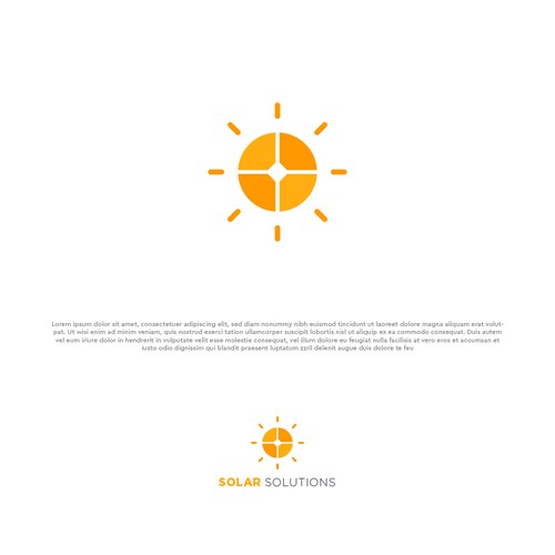 Solar panel design with the title 'Solar Panel Logo'