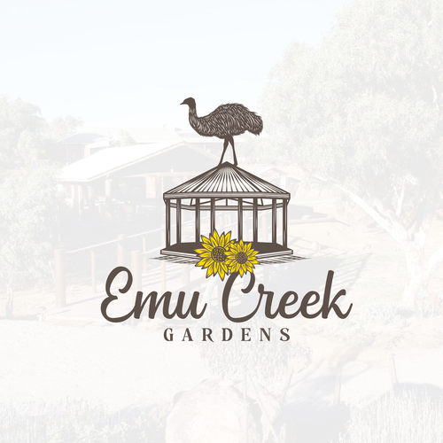 Ostrich logo with the title 'Logo design for Rustic Australian farm venue'