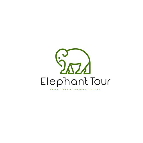 Safari design with the title 'Elephant tour'