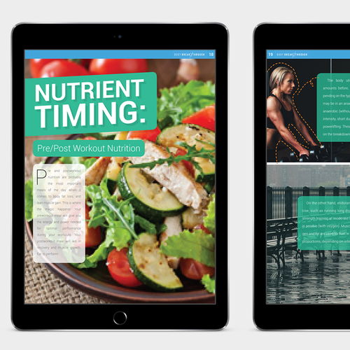 Plan design with the title 'Winning Design for Reimagined Fitness Ebook'