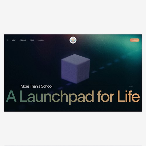 White website with the title 'Website for a Wellness-Driven Montessori Startup School'