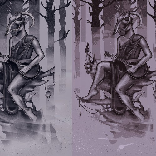 Woods design with the title 'Album design'