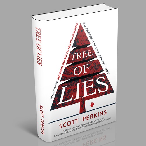 Red book cover with the title 'tree of lies book cover'