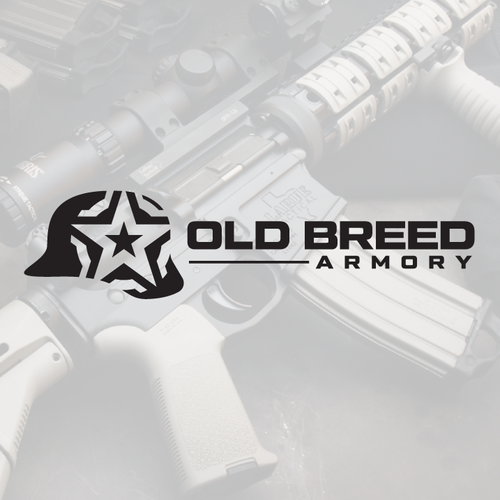 Armory logo with the title 'Logo design for "Old Breed Armory"'