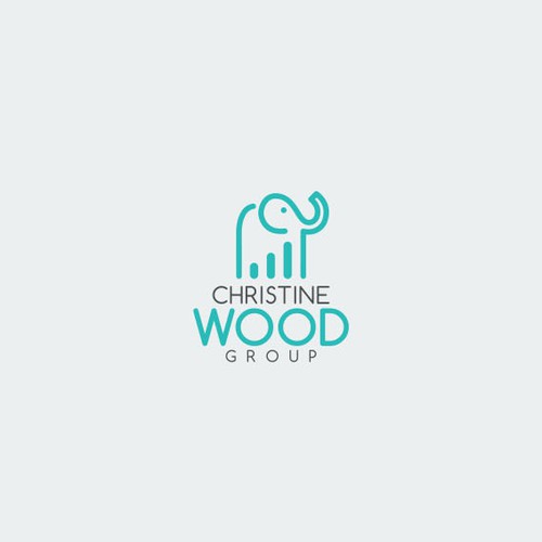Business logo with the title 'Logo concept for Christine Wood.'