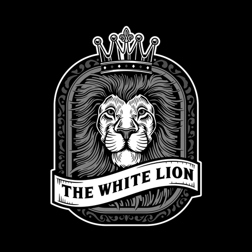 Gastropub logo with the title 'Logo for The White Lion'