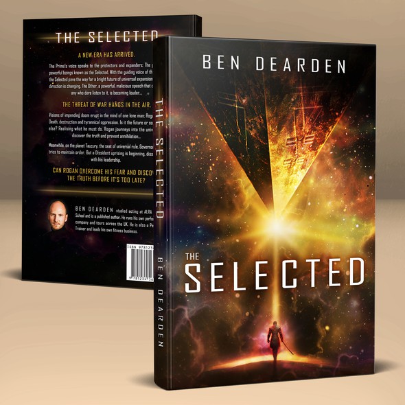 Mystical design with the title 'Book-cover design for a novel "SELECTED"'