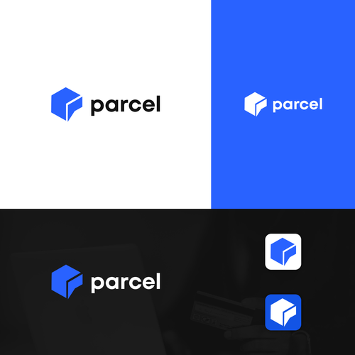 Parcel logo with the title 'Logo Redesign For A Crypto Payment Startup'