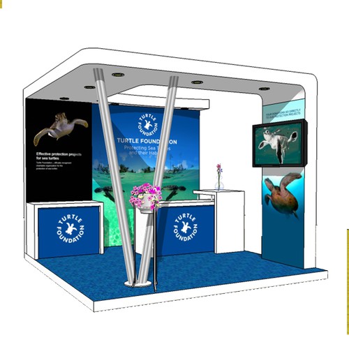 Stand design with the title 'turtle foundation'
