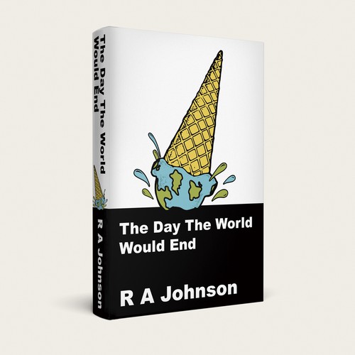 Classic book cover with the title 'Book cover for the sci-fi comedy'