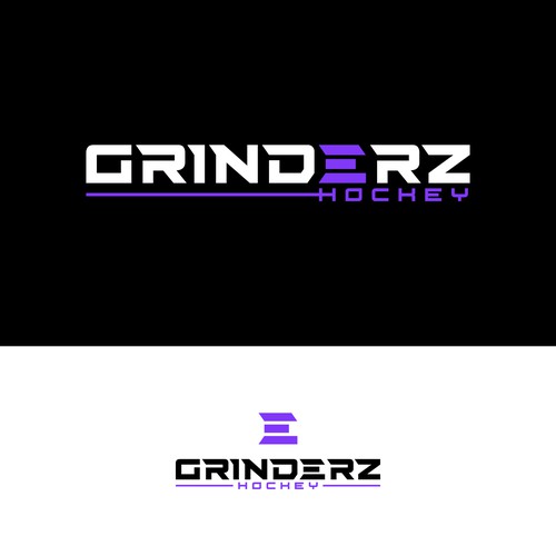 Ice hockey design with the title 'Logo for Grinderz Hockey'