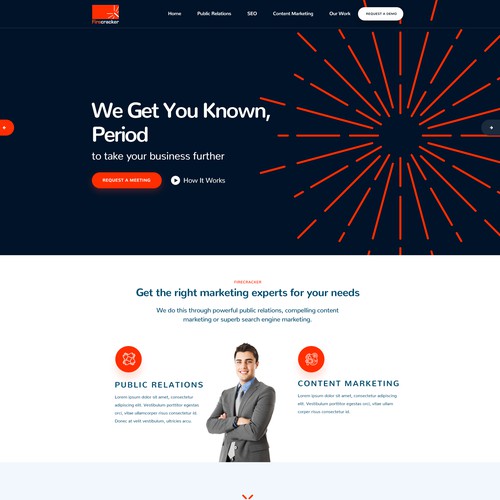 User-friendly website with the title 'Firecracker Website UI/UX Design'