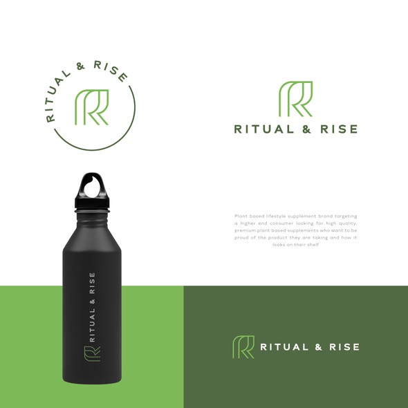 Plant-based logo with the title 'RITUAL & RISE'