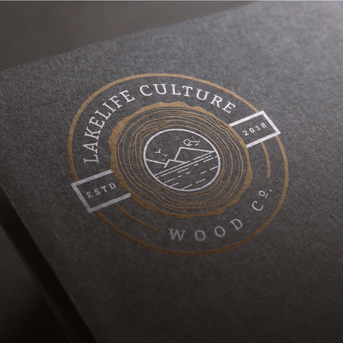 Woodworking design with the title 'Sophisticated logo for Lakelife Culture Woodworking.'