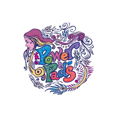 Art Nouveau design with the title 'Logo - Power Pads'