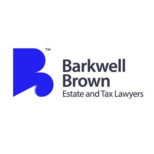 Estate brand with the title 'Barkwell Brown Logo Design'