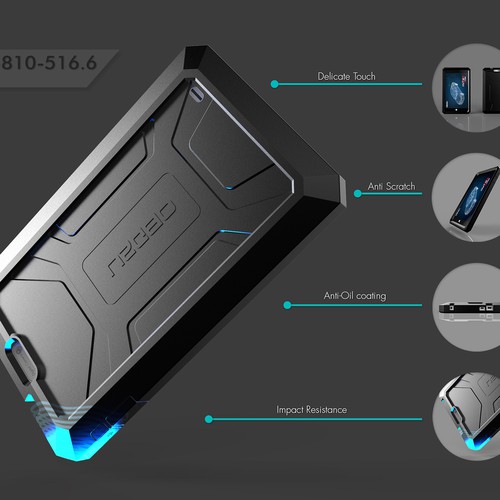 Device design with the title 'Professional 3D render images for Rugged Car Diagnostic Device'