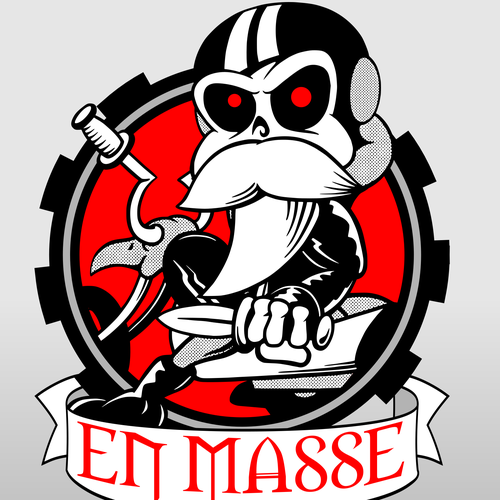 Skull design with the title 'Skull biker Character'