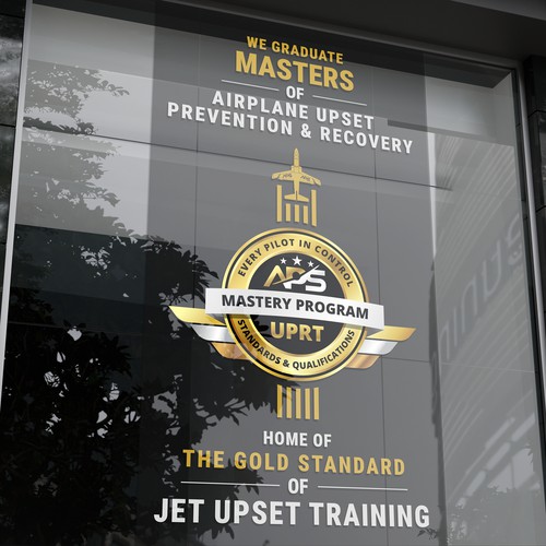 Sign artwork with the title 'Aviation Business Facility Entry Sign'