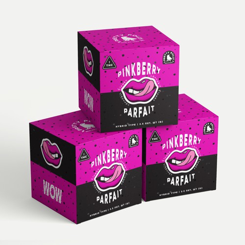 Agriculture packaging with the title 'Pretty Polly - Pinkberry Parfait Packaging'