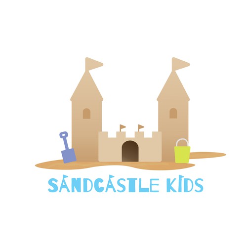 Sand logo with the title 'Sandcastle Kids Logo'