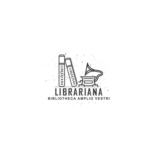 Library logo with the title 'logo for an antique shop'