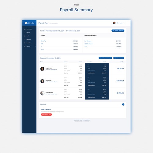 Listing design with the title 'Abletribe Payment System'