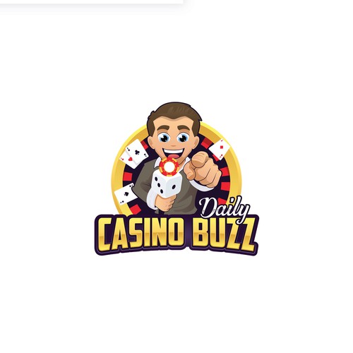 Gambling design with the title 'Daily Casino Buzz Logo'
