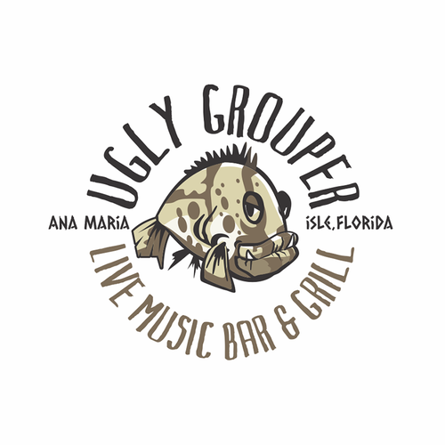 Florida logo with the title 'Ugly Grouper Logo'