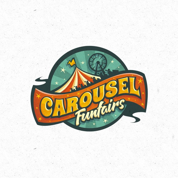 Carousel design with the title 'Carousel funfairs'