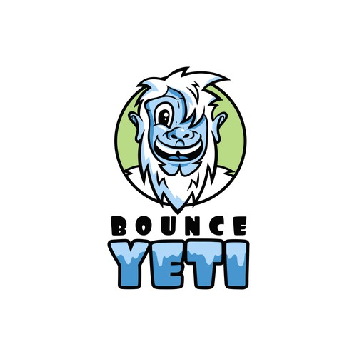 Positive logo with the title 'Cute yeti logo/mascot'