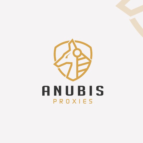 VPN design with the title 'A powerful logo for "ANUBIS PROXIES"'